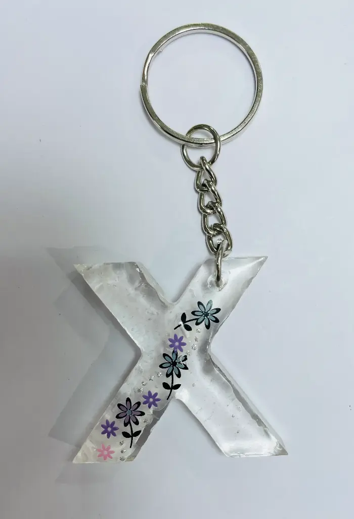 Letter 'X' with design Keychain -GMK038