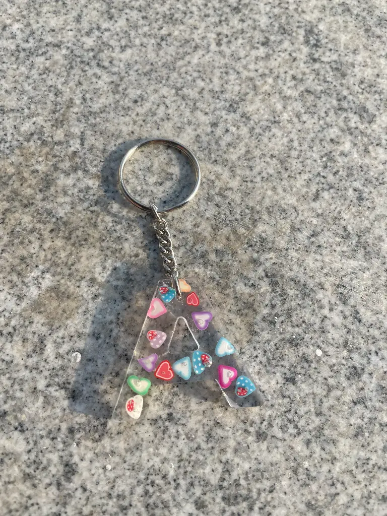 Letter 'A' with design Keychain -GMK048