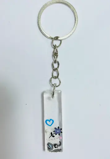 Letter 'I' with designs Keychain -GMK023