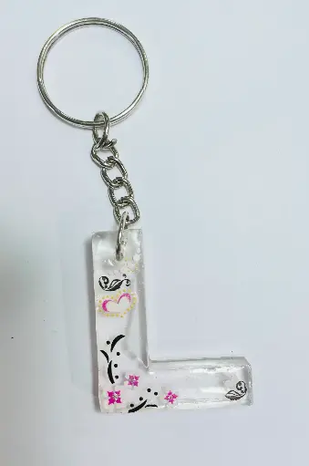 Letter 'L' with design Keychain -GMK026