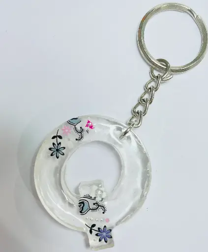 Letter 'Q' with designs Keychain -GMK031