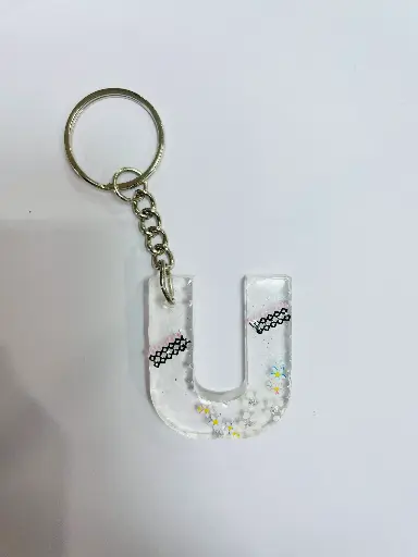 Letter 'U' with design Keychain -GMK035