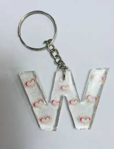 Letter 'W' with design Keychain -GMK037
