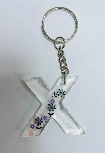 Letter 'X' with design Keychain -GMK038