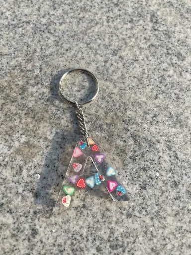 Letter 'A' with design Keychain -GMK048