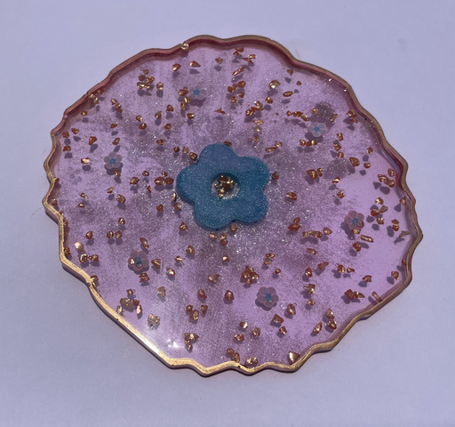 Pink and Blue flower Coaster -GMC007