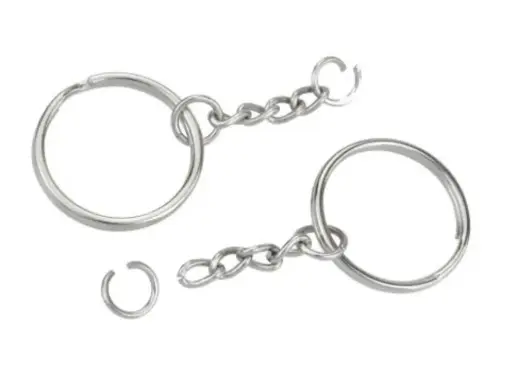 Keychain Ring Silver | Pack of 12