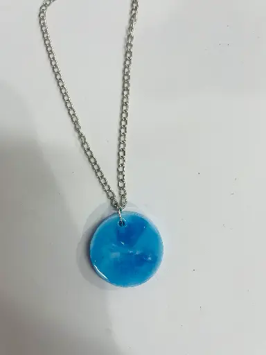 Light blue circle Locket -GML056