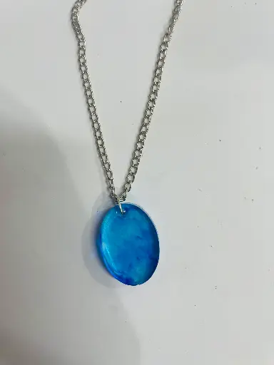 Blue oval Locket -GML060
