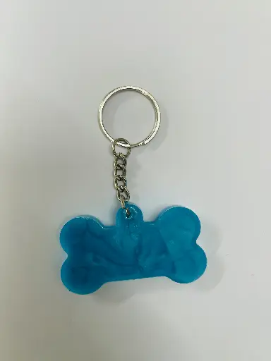Blue dog bone Keychain -GMK010